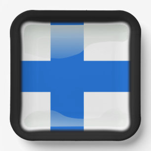 Finse vlag papieren bordje
