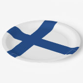 Finse vlag papieren bordje (Gekanteld)