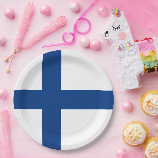 Finse vlag papieren bordje (Feest)