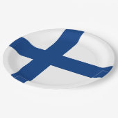 Finse vlag papieren bordje (Gekanteld)