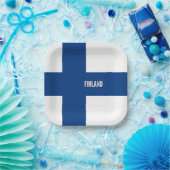 Finse vlag papieren bordje (Feest)