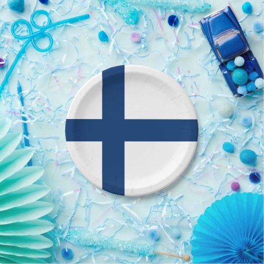 Finse vlag papieren bordje (Feest)