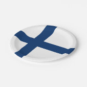 Finse vlag papieren bordje (Gekanteld)