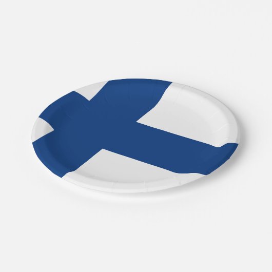 Finse vlag papieren bordje (Gekanteld)
