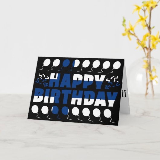 Finse vlag Patriottic Birthday Kaart (Gele Bloem)