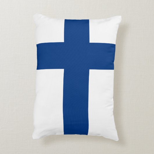 Finse vlag Patriottisch Accent Kussen (Achterkant (Verticaal))