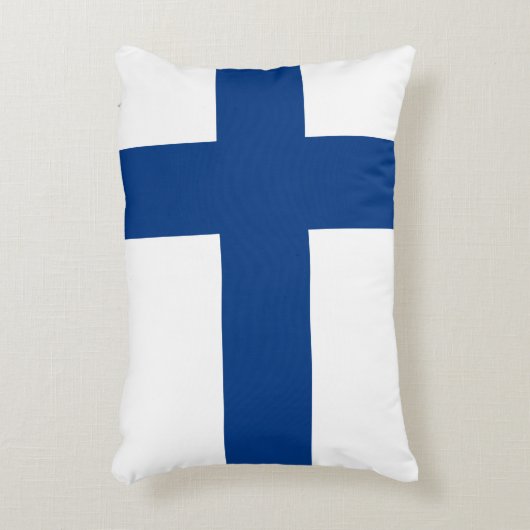 Finse vlag Patriottisch Accent Kussen (Voorkant(Verticaal))