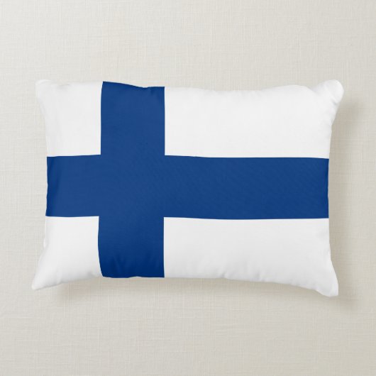 Finse vlag Patriottisch Accent Kussen (Achterkant)