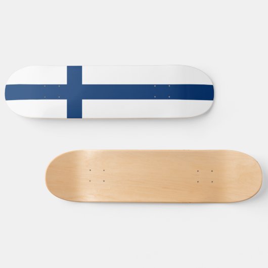 Finse vlag persoonlijk skateboard (Horizontaal)