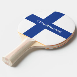 Finse vlag pingpongpeddel tafeltennisbatje