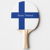Finse vlag pingpongpeddel tafeltennisbatje (Voorkant)