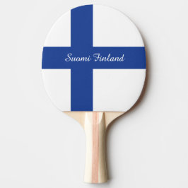 Finse vlag pingpongpeddel tafeltennisbatje