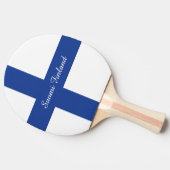 Finse vlag pingpongpeddel tafeltennisbatje (Zijkant)