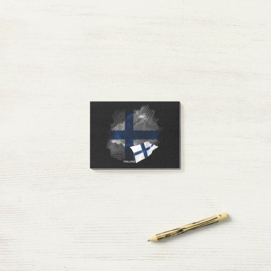 Finse vlag post-it® notes (Op bureau)