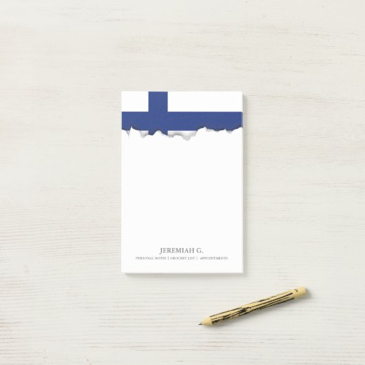 Finse vlag post-it® notes (Op bureau)