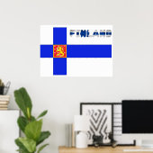 Finse vlag poster (Thuiskantoor)
