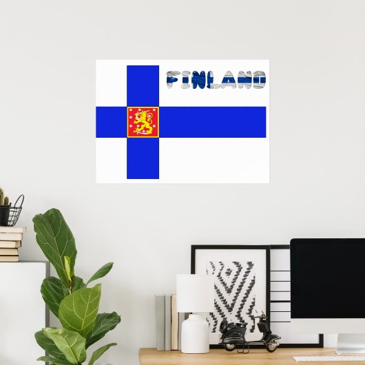 Finse vlag poster (Thuiskantoor)