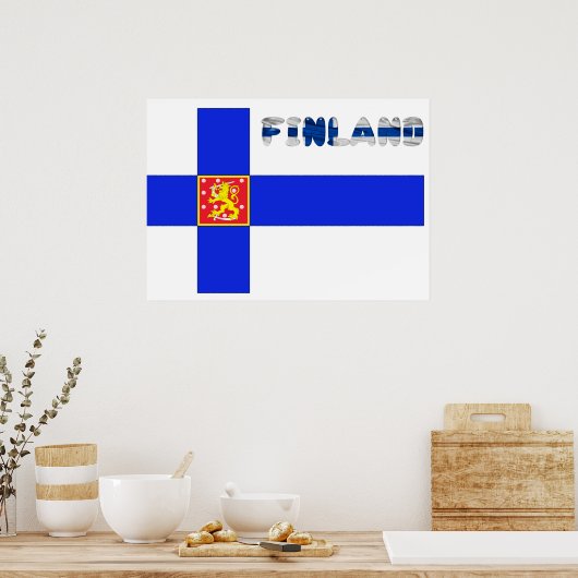 Finse vlag poster (Keuken)