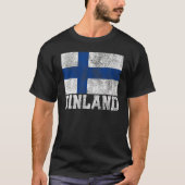 Finse vlag Pride Roots Land Familie Nat T-shirt (Voorkant)
