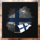 Finse vlag raamsticker (Vel 2)