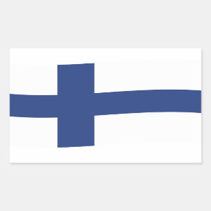 Finse vlag rechthoekige sticker