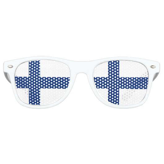 Finse vlag retro zonnebril (Voorkant)