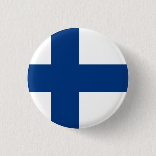Finse vlag ronde button 3,2 cm (Voorkant)