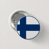 Finse Vlag Ronde Button 3,2 Cm (Voorkant /achterkant)