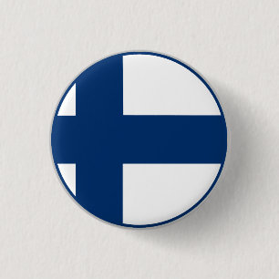 Finse Vlag Ronde Button 3,2 Cm