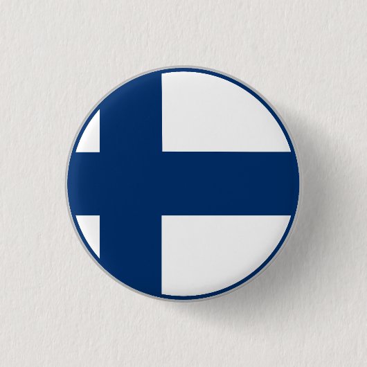 Finse Vlag Ronde Button 3,2 Cm (Voorkant)