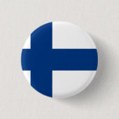Finse vlag ronde button 3,2 cm (Voorkant)