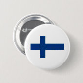 Finse vlag ronde button 5,7 cm (Voorkant /achterkant)
