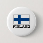Finse vlag ronde button 5,7 cm (Voorkant)