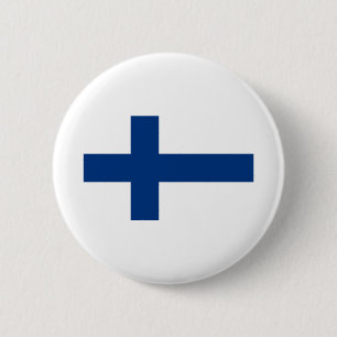Finse vlag ronde button 5,7 cm