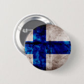 Finse vlag ronde button 5,7 cm (Voorkant /achterkant)