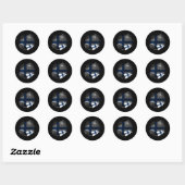 Finse vlag ronde sticker (Vel)