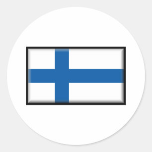 Finse vlag ronde sticker