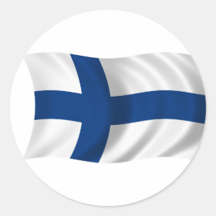 Finse vlag ronde sticker