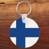 Finse vlag sleutelhanger (Voorkant)