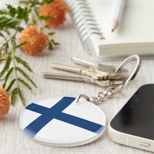 Finse vlag sleutelhanger (Voorkant Rechts)