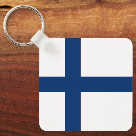 Finse vlag sleutelhanger (Voorkant)