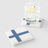 Finse vlag stenen onderzetter (Zijkant)
