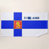 Finse vlag strandlaken (Voorkant)