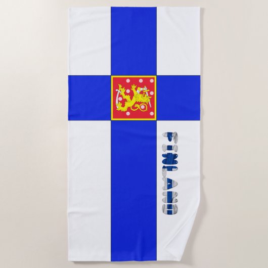 Finse vlag strandlaken (Voorkant)