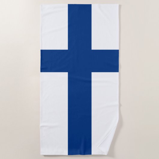 Finse vlag strandlaken (Voorkant)