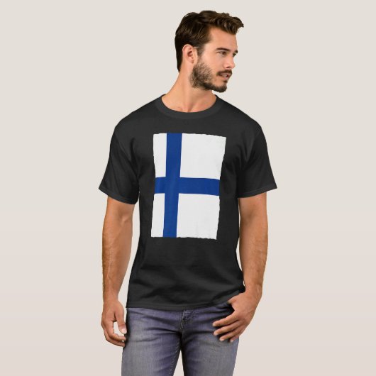Finse vlag t-shirt (Voorkant volledig)