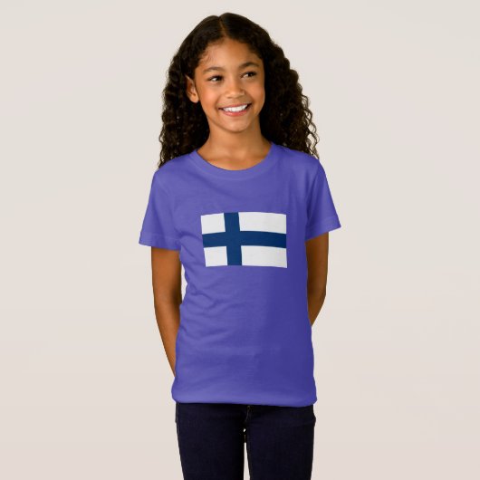 Finse vlag t-shirt (Voorkant volledig)