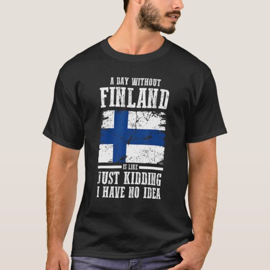 Finse vlag t-shirt (Voorkant)