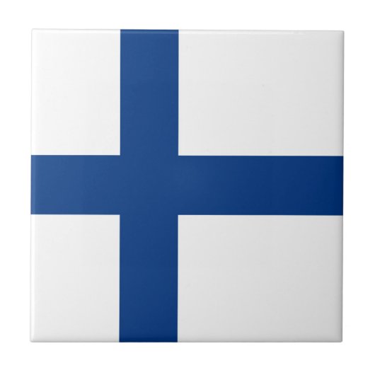Finse vlag tegeltje (Voorkant)