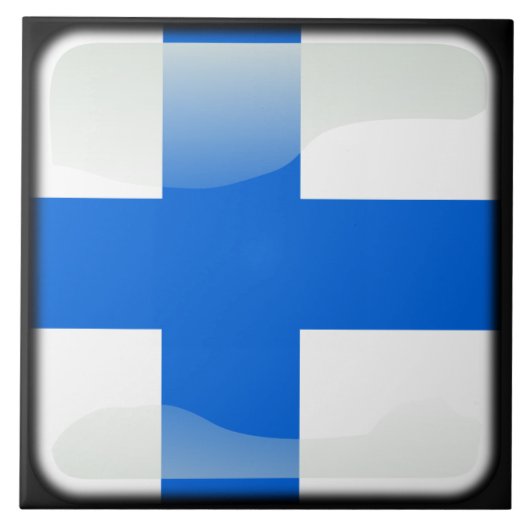 Finse vlag tegeltje (Voorkant)